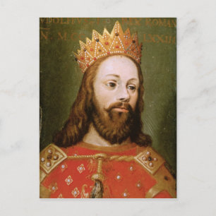 Rudolf I. enthauptet den Heiligen Römischen Kaiser Postkarte
