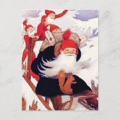Rudolf Koivu "Elves Sled Ride" Postkarte (Vorderseite)