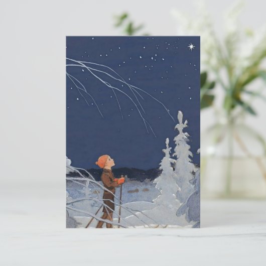 Rudolf Koivu "The Boy and the Star" Dankeskarte (Stehend Vorderseite)