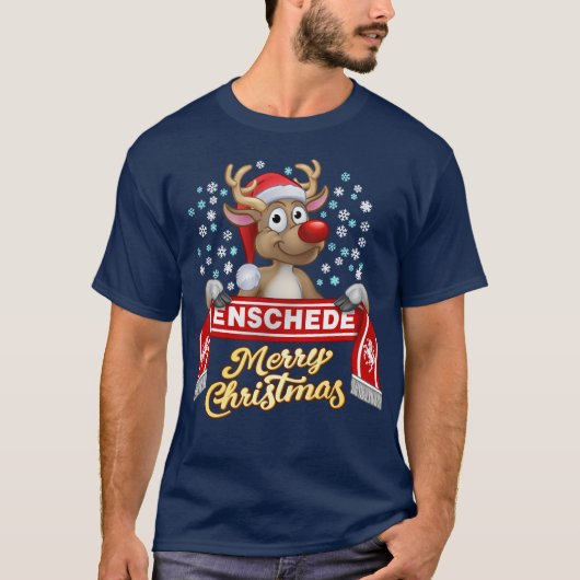 Rudolf met FanSjaal Enschede T-Shirt (Vorderseite)