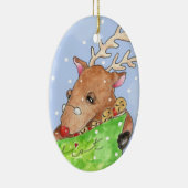 Rudolf mit Liste Keramik Ornament (Rechts)