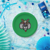 Rudolf Reindeer Mouse Paper Plate (grün) Pappteller (Party)