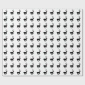 Rudolf - Schwarz Geschenkpapier (Flach)