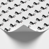 Rudolf - Schwarz Geschenkpapier (Ecke)