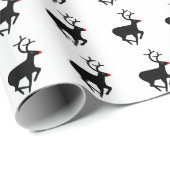 Rudolf - Schwarz Geschenkpapier (Rolleneckpunkt)