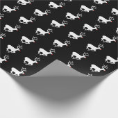 Rudolf - Schwarz Geschenkpapier (Ecke)