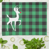 Rudolf Silhouette Buffalo Kariert Geschirrtuch (Gefaltet)