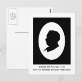 Rudolf Steiner Cameo mit Terminen Postkarte (Vorne/Hinten)