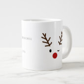 Rudolf The Red Nose Raindeer Christmas Jumbo-Tasse (Vorderseite Rechts)