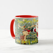 Rudolf und der Weihnachtsmann Tasse (Vorderseite Links)
