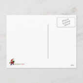 Rudolf und Santa mit Postkarte (Rückseite)
