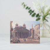 Rudolf von Alt - Das Pantheon und die Piazza della Postkarte (Stehend Vorderseite)