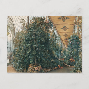 Rudolf von Alt - Innenansicht des Palmenhauses Postkarte