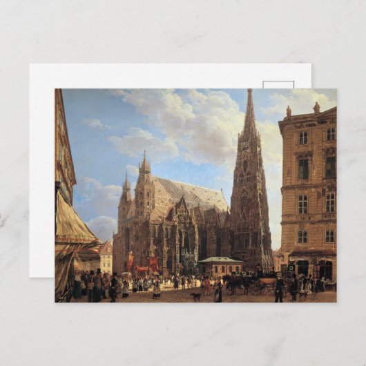 Rudolf von Alt Stephansdom in Wien Postkarte (Vorne/Hinten)