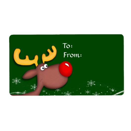 Rudolf Weihnachtsgeschenk-Tag (Vorne)