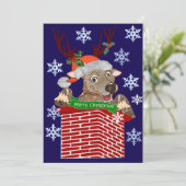Rudolf Weihnachtsgruß Feiertagskarte (Stehend Vorderseite)