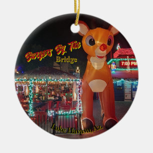 Rudolph an der London Bridge Keramik Ornament