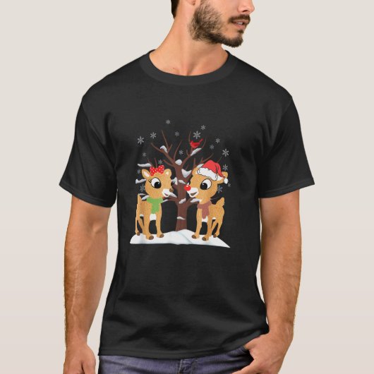 Rudolph and Clarice Christmas Kids Girls T-Shirt R (Vorderseite)