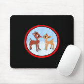 Rudolph And Clarice Christmas Kids Girls Tee Reind Mousepad (Mit Mouse)