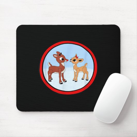 Rudolph And Clarice Christmas Kids Girls Tee Reind Mousepad (Mit Mouse)