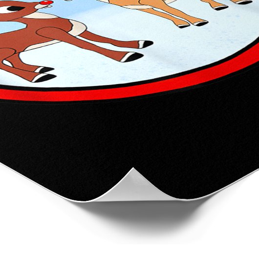 Rudolph And Clarice Christmas Kids Girls Tee Reind Poster (Ecke)