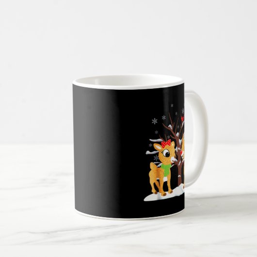 Rudolph And Clarice Shirt Christmas Kids Girls Tee Kaffeetasse (VorderseiteRechts)