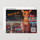 Rudolph bei Burgers by Bridge Feiertagspostkarte (Vorne/Hinten)