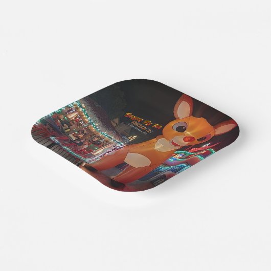 Rudolph bei Burgers By the Bridge Pappteller (Gewinkelt)