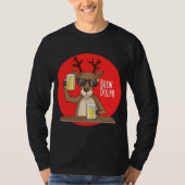 Rudolph Brewdolph Reindeer Funny Beer Christmas Ca T-Shirt (Vorderseite)