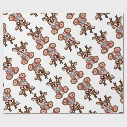 Rudolph Christmas Geschenkpapier (Flach)