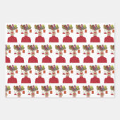 Rudolph Christmas Gifts Reindeer Geschenkpapier Set (Vorderseite 2)