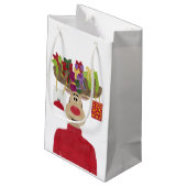 Rudolph Christmas Gifts Reindeer Kleine Geschenktüte (Rückseite Schrägansicht)