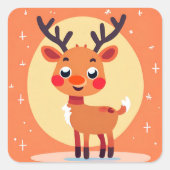 Rudolph Christmas Holiday Party Sticker (Vorderseite)
