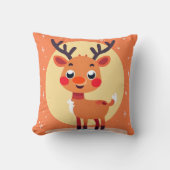 Rudolph Christmas Holiday Throw Kissen (Vorderseite)