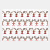 Rudolph Christmas Lights Reindeer Geschenkpapier Set (Vorderseite 2)