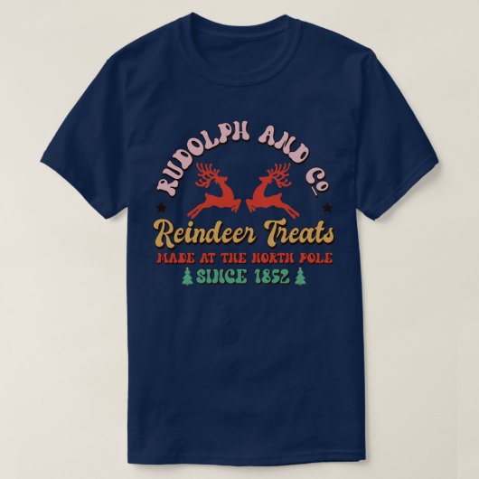 Rudolph Co Fine Reindeer-Leckereien T-Shirt (Design vorne)