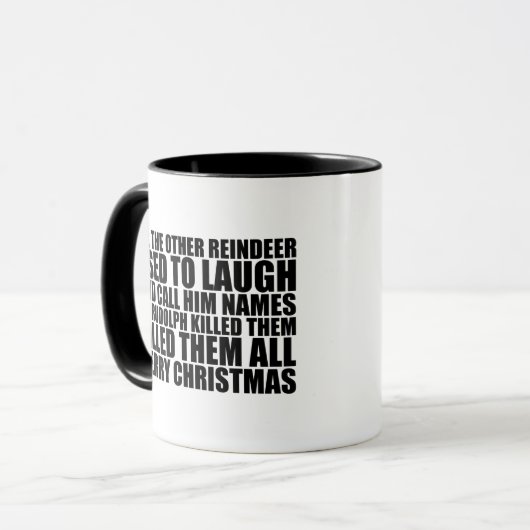 Rudolph Coffee Tasse| Bah Humbug Tasse (Vorderseite Links)