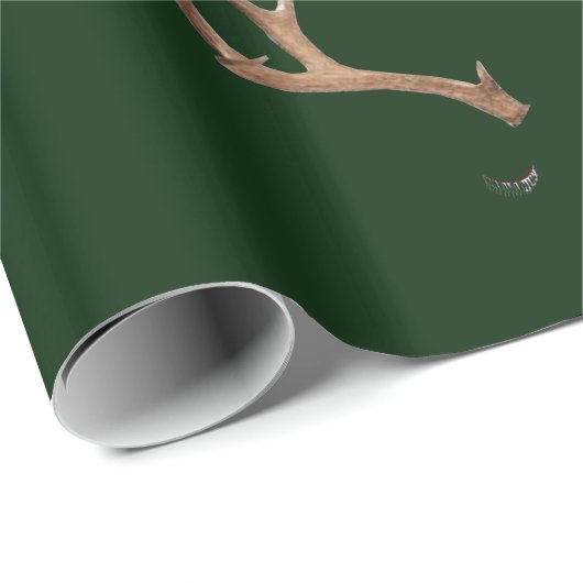 Rudolph Dark Green Wrapping Paper Geschenkpapier (Rolleneckpunkt)