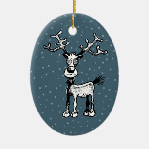 Rudolph das Rentier Keramik Ornament