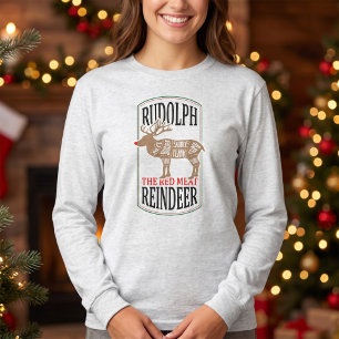Rudolph das rote Fleisch-Rentier T-Shirt