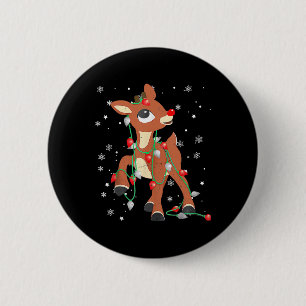 Rudolph Das Rote Nasen Rentier Für Kinder Und Weih Button