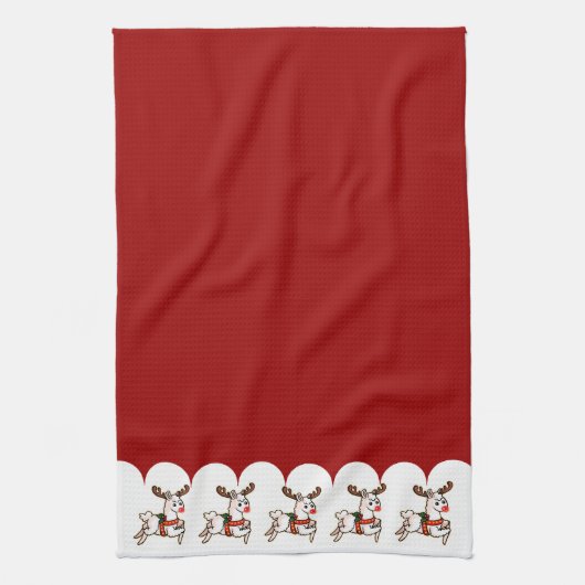 Rudolph das rotnasige Lama Küchentuch (Vertikal)
