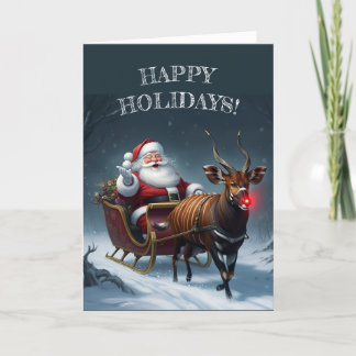 Rudolph dem Rotnasen-Bongo! Feiertagskarte