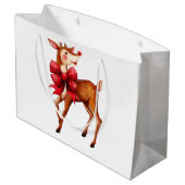 Rudolph der Rotnasen-Rentiere Große Geschenktüte (Rückseite Schrägansicht)