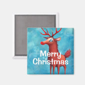 Rudolph der Rotnasen-Rentiere Magnet (Vorderseite/Rückseite)