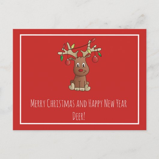 Rudolph der Rotnasen-Rentiere Postkarte (Vorderseite)