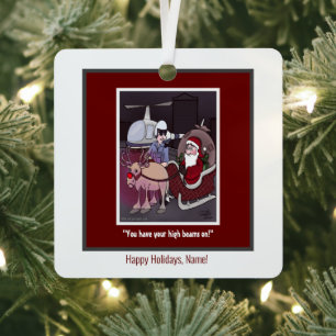 Rudolph Die Rot-Nase-Metal-Platz Ornament Aus Metall