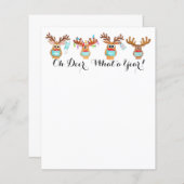 Rudolph Face Masked Reindeer Weihnachtsbrief (Vorne/Hinten)