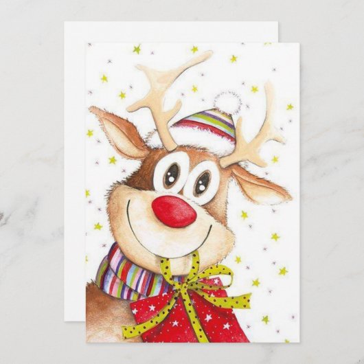 Rudolph Feiertagskarte (Vorne/Hinten)