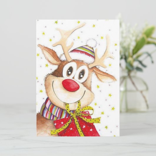 Rudolph Feiertagskarte (Stehend Vorderseite)